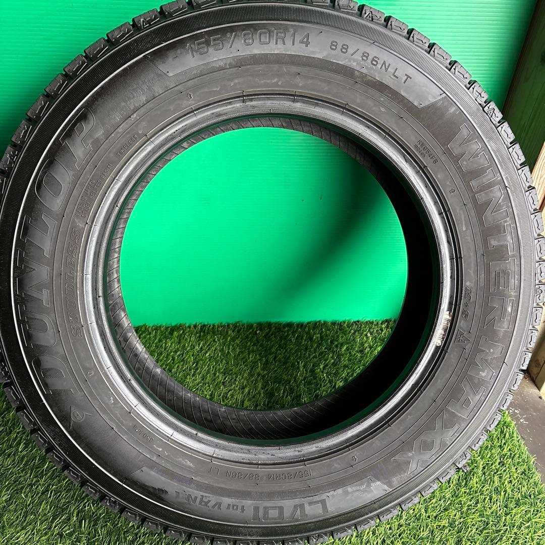 か*め様 155/80R14(88/86N)LT／2024年製／DUNLOP 4