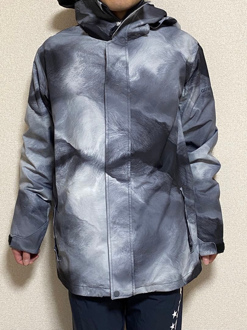 スノーボードウェア QUIKSILVER EQYT グレー クリーニング済み