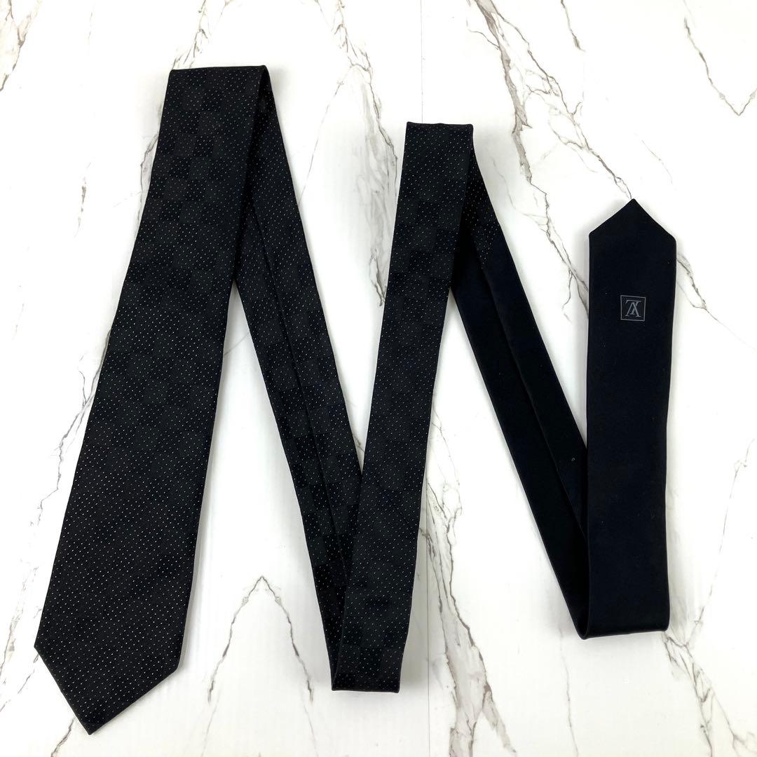 candy　極美品　ルイヴィトン　ネクタイ　チェンジタイ　ダミエ　メタル混