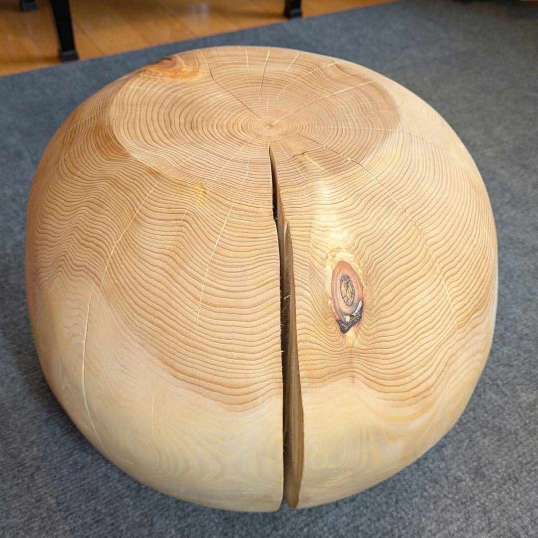 Riwa　天然ヒバ　丸型　高さ約30.5cm
