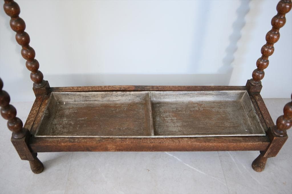 英国アンティーク木製傘立て/アンブレラスタンド/玄関インテリア(91-52)