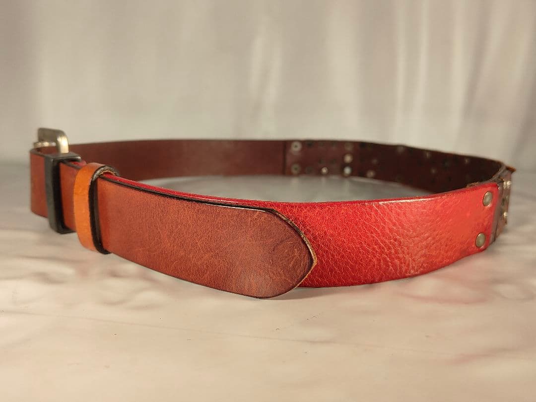 【ヴィンテージ】DIESEL ディーゼル　高級ドレスベルト　極艶本革真鍮　正規品