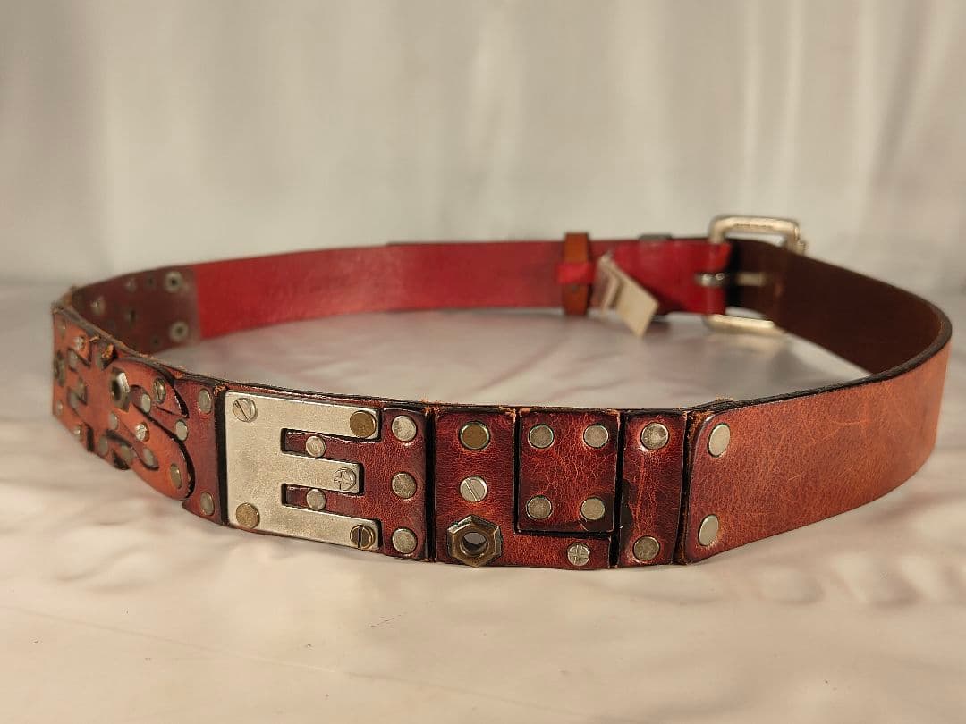 【ヴィンテージ】DIESEL ディーゼル　高級ドレスベルト　極艶本革真鍮　正規品