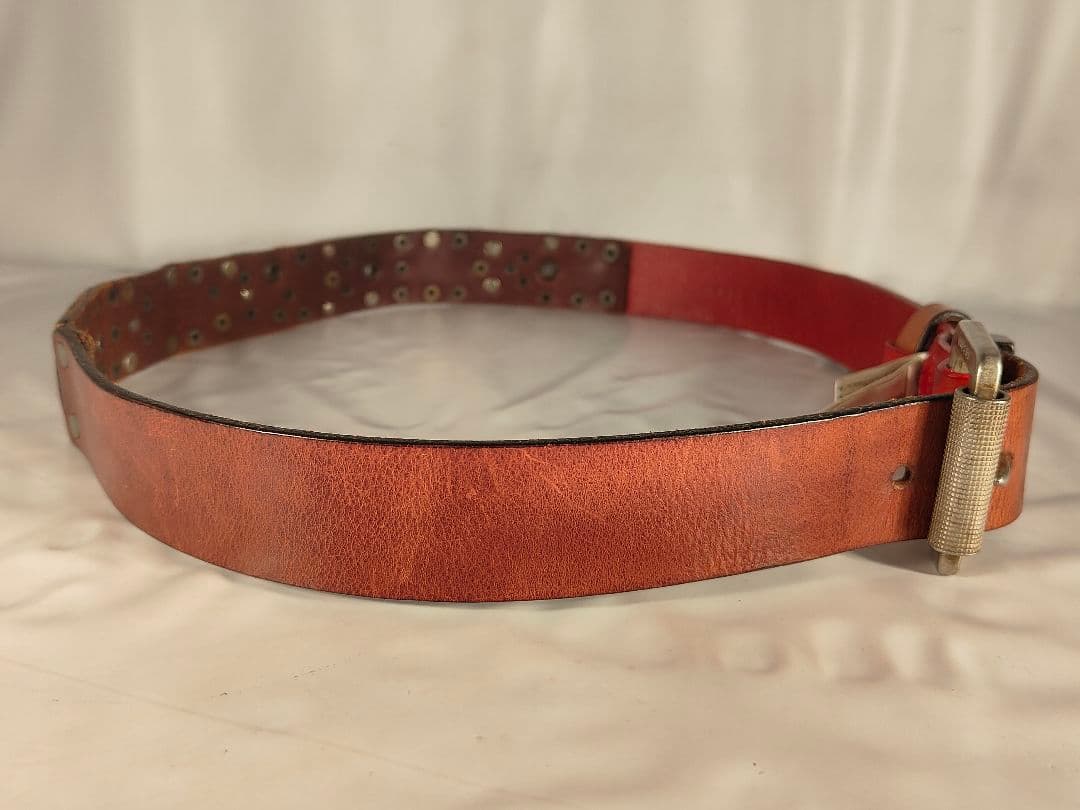 【ヴィンテージ】DIESEL ディーゼル　高級ドレスベルト　極艶本革真鍮　正規品