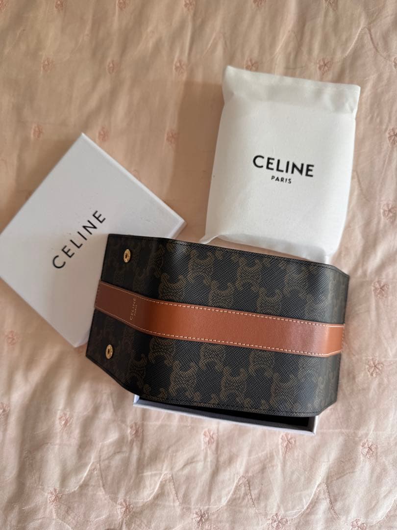 CELINE 三つ折り財布 ダークブラウン