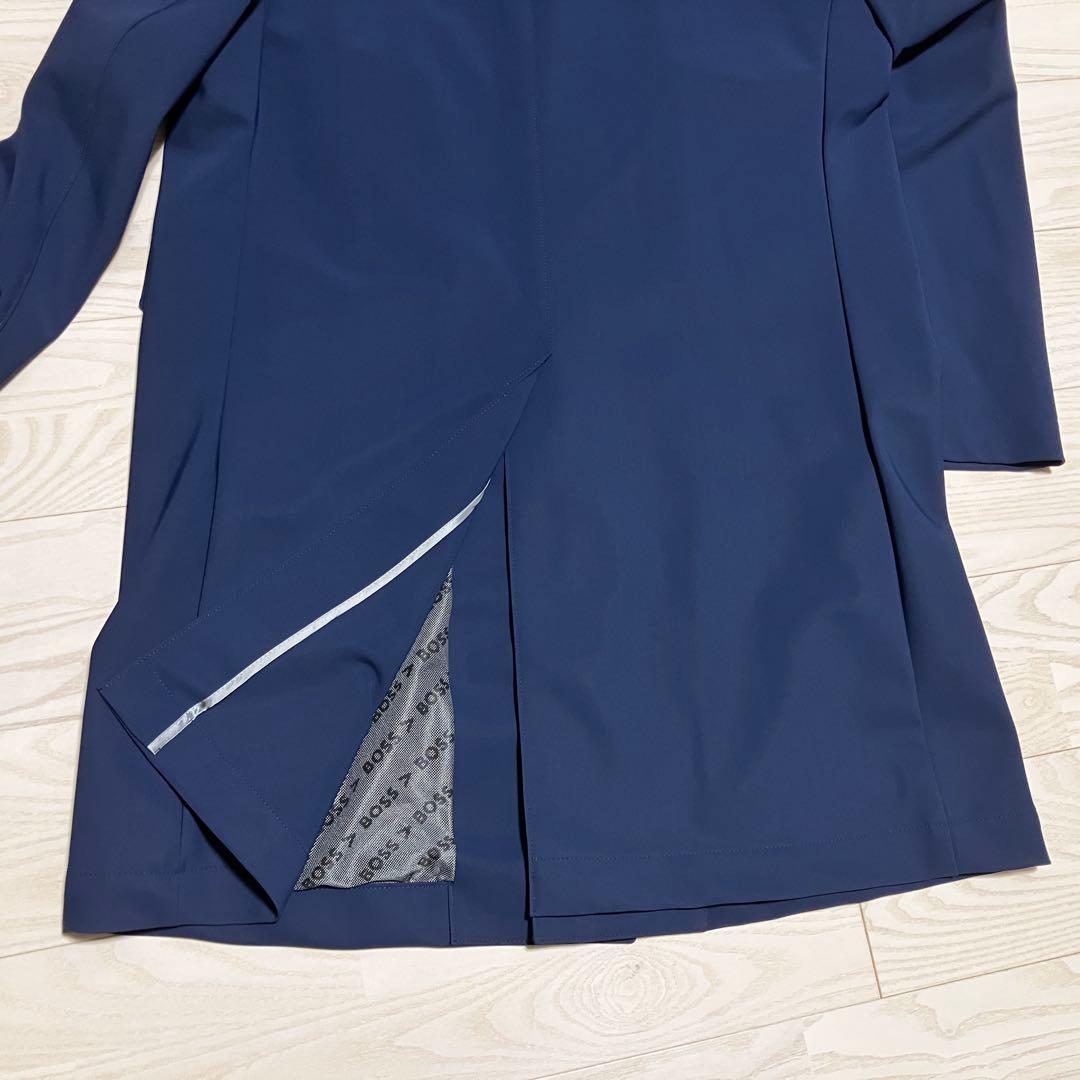 【美品】HUGO BOSS ネイビー ステンカラーコート ヒューゴボス　52