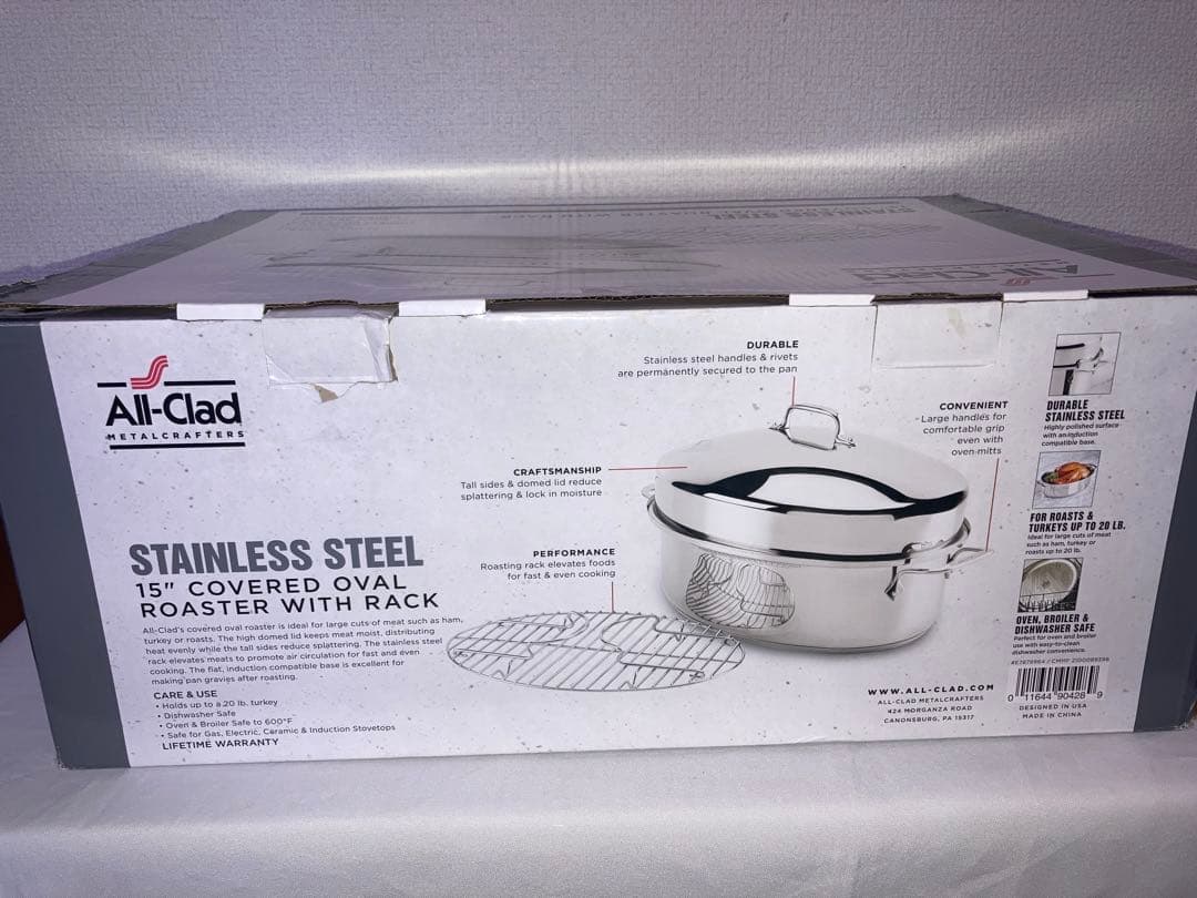 新品　All-Clad ステンレス オーバルロースター 15インチ