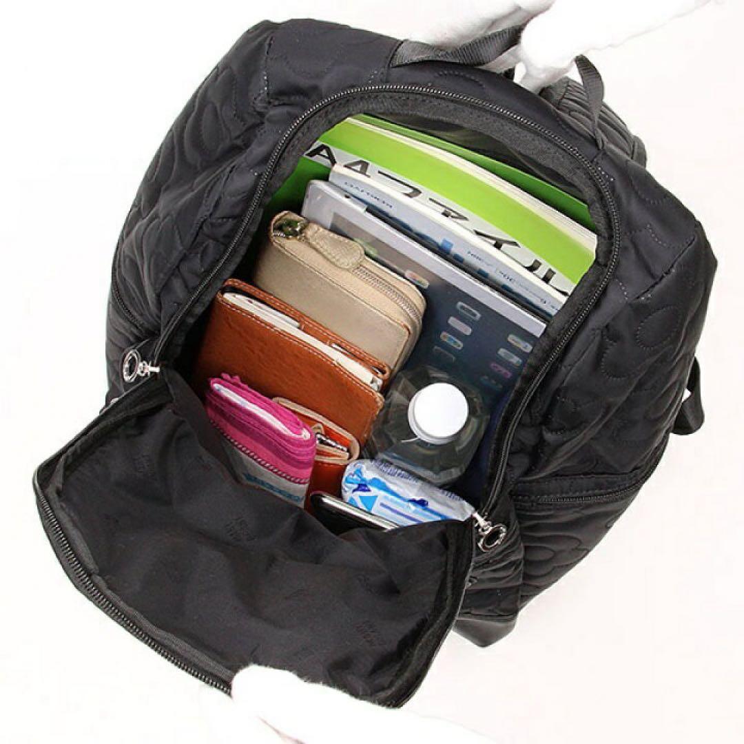 美品♡マリクワデイジーリュックバックパックブラック 花柄リュック