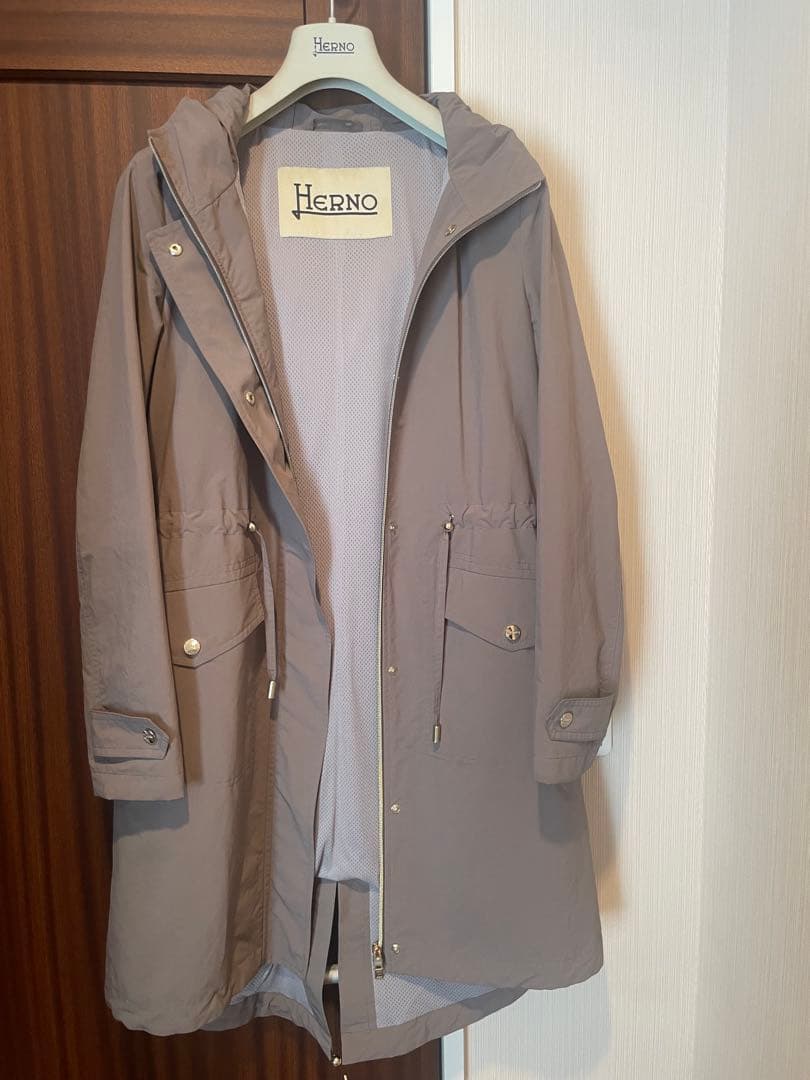 Herno フード付きナイロンモッズコート　42