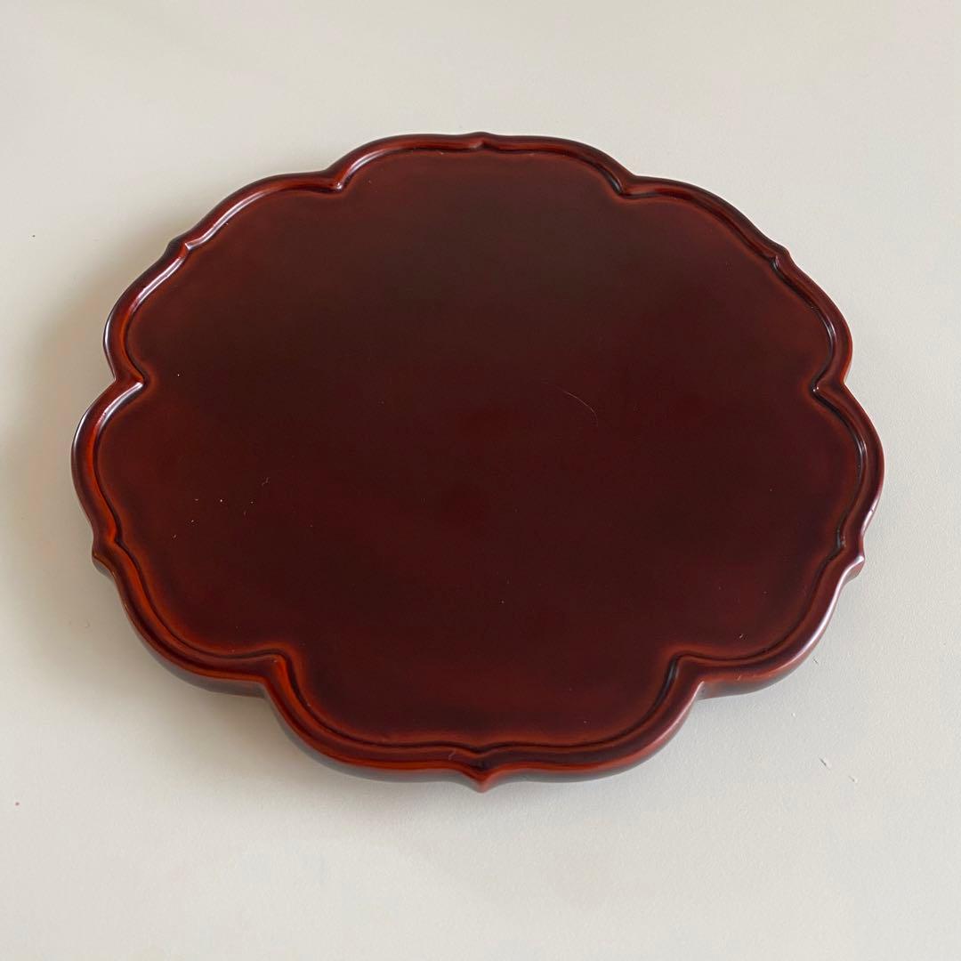 TIME & STYLE 溜塗 - 稜花皿