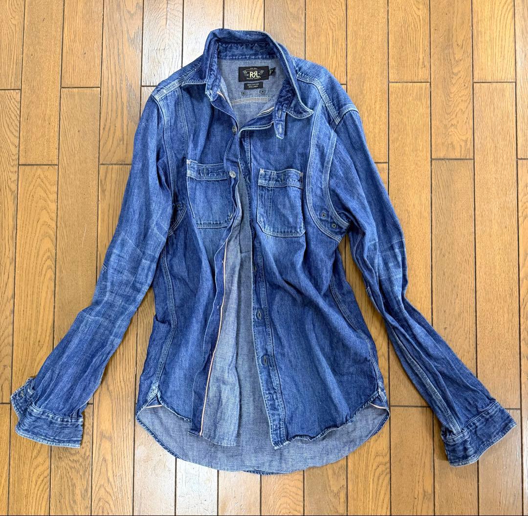 claud RRLダブルアールエル デニムシャツM ラルフローレン