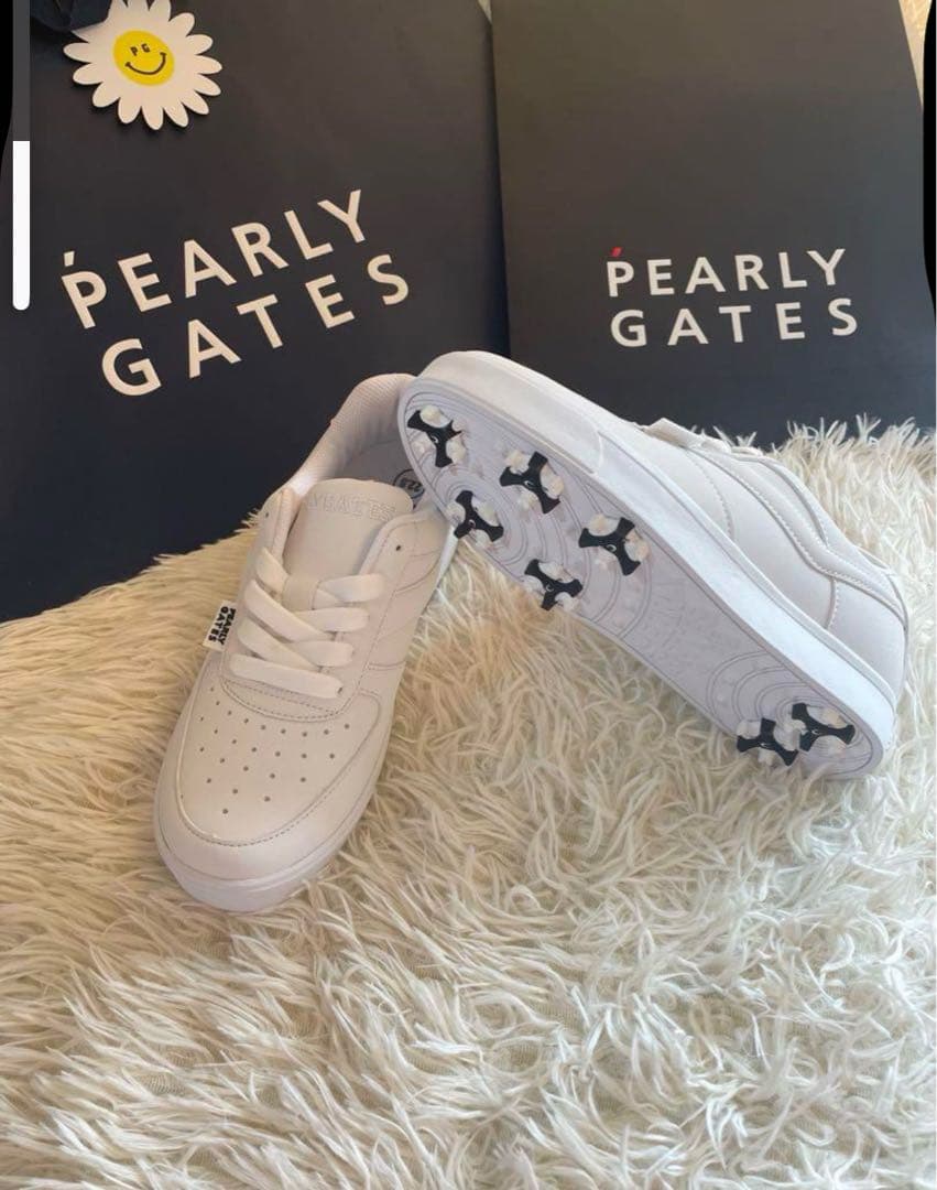 未使用新品PEARLYGATESゴルフシューズレディース ホワイトサイズ22.5