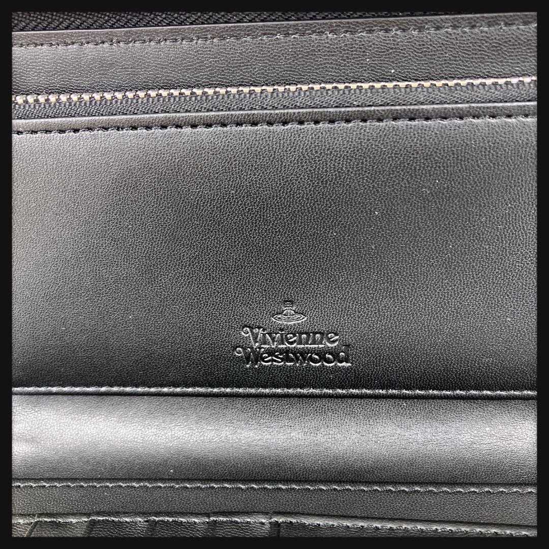 新品未使用　ヴィヴィアンウエストウッド　オーブ 黒　レザー ラウンド　長財布