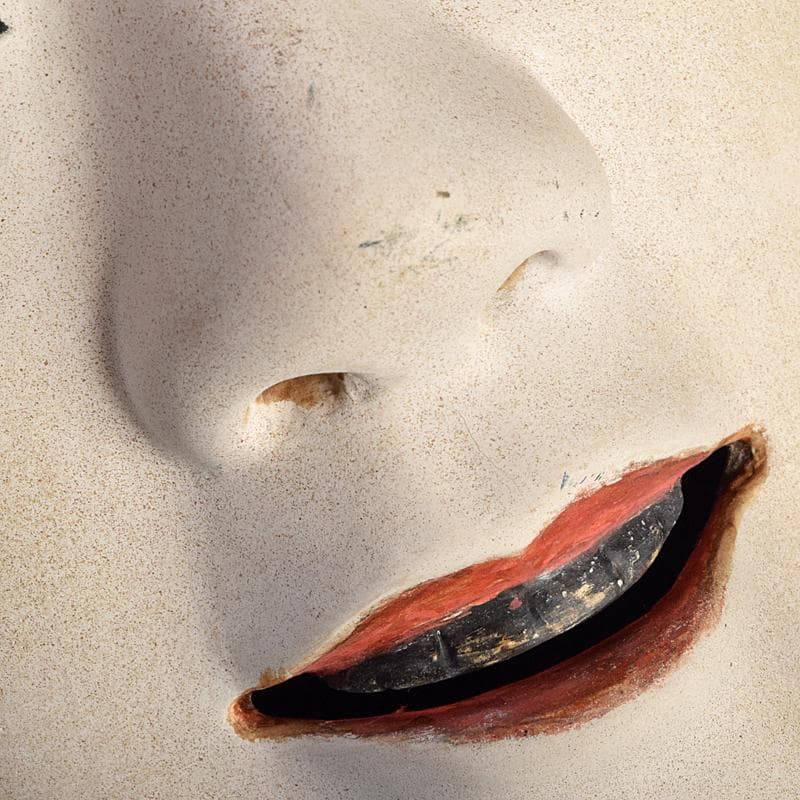 能面　能楽　雅楽　木彫　若女　在銘　V　R9512