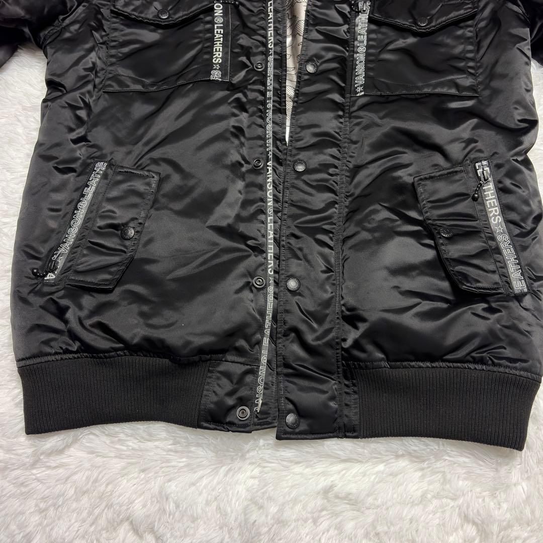VANSON フライトジャケット スカルnvjk-2004 N-3B 刺繍XXL