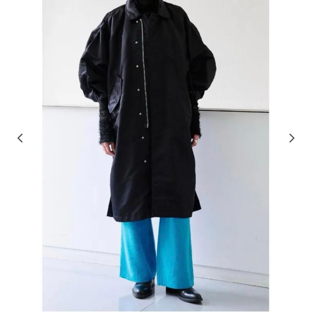【現行品】near. nippon　ミリタリーロングコート　¥93500 黒