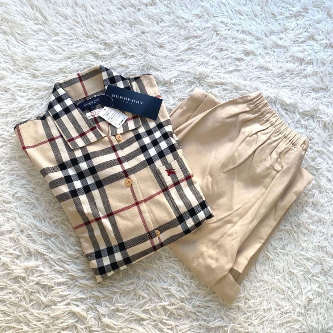 新品タグ付　バーバリーロンドン　セットアップ　ノバチェック　ベージュ　パジャマL