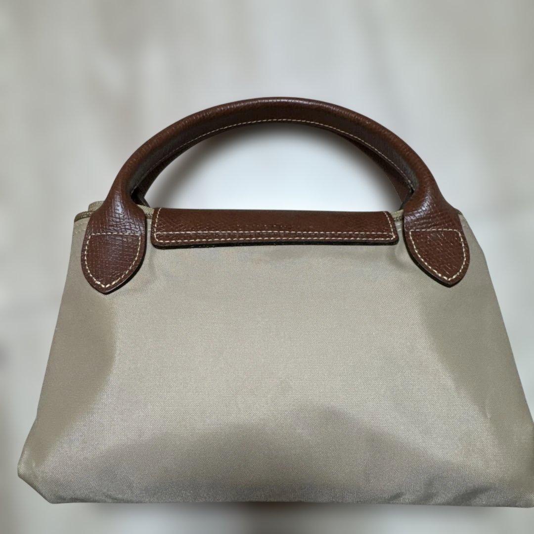 ロンシャンベージュ ナイロンレザーボストンバッグトラベルバッグショルダー付き