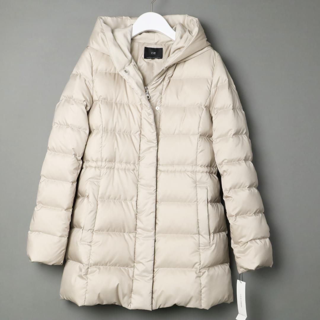 347k新品 今季23区シレータフタ ミドル丈 ダウンコート ショートコート40