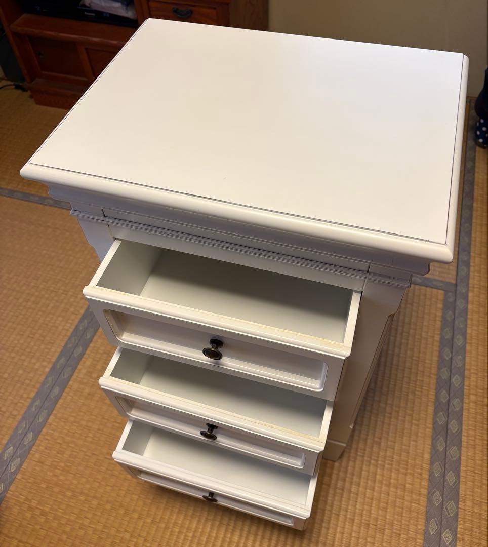 スリムチェスト　デュエット　アンティークホワイト