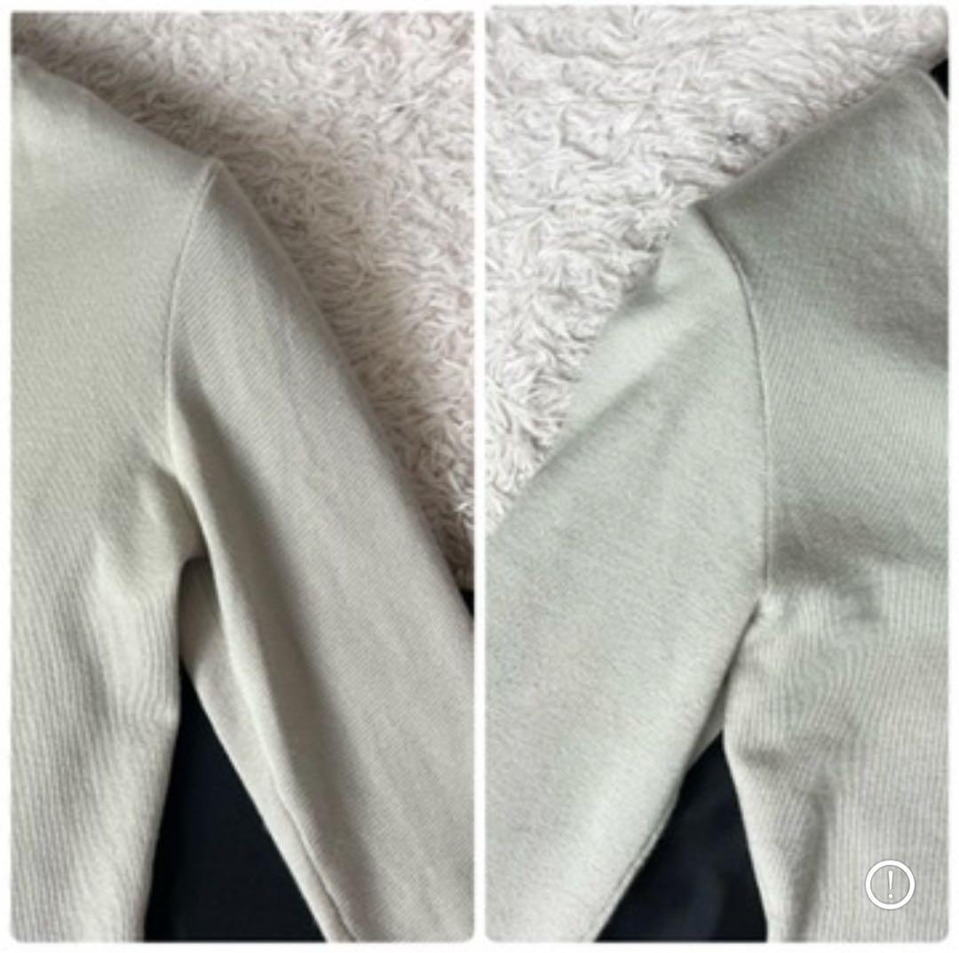 フォクシー カシミヤ カシミア シルク ニット セーター レース袖 ベージュ M