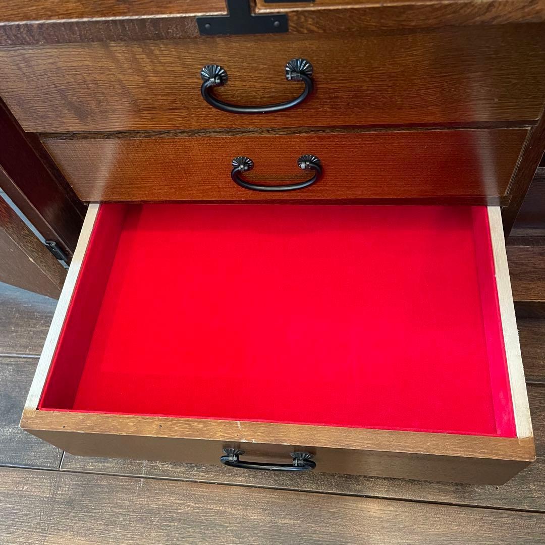 希少 箪笥 裁縫箱 木箱 からくり 隠し有り 古道具 和ダンス レトロ