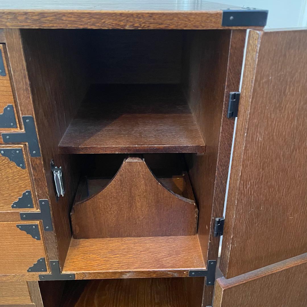 希少 箪笥 裁縫箱 木箱 からくり 隠し有り 古道具 和ダンス レトロ