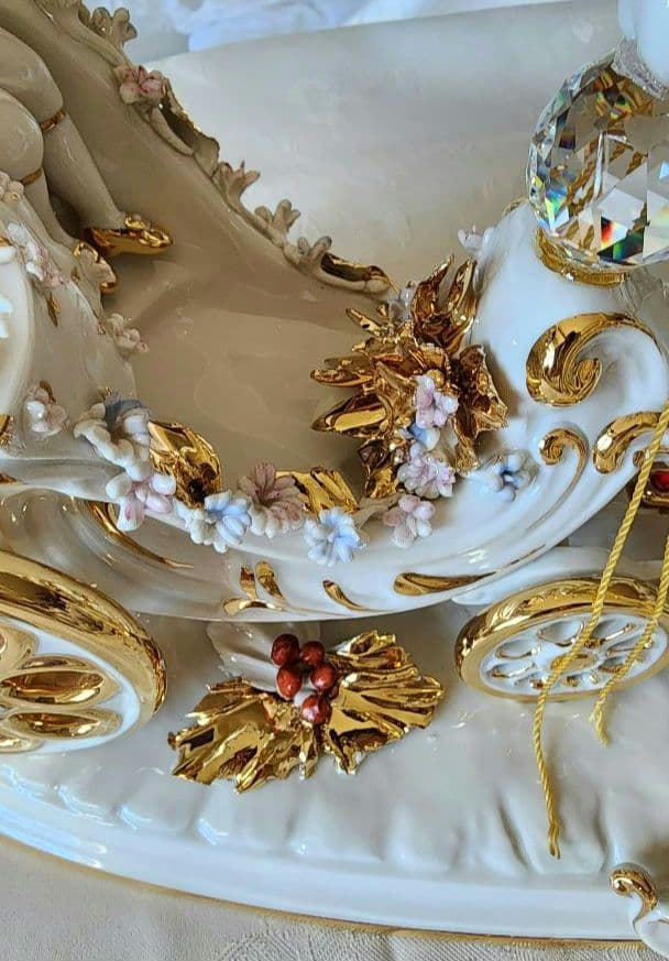 アンティーク イタリア カポデモンテ フィギュリン フィギュア リヤドロ 天使