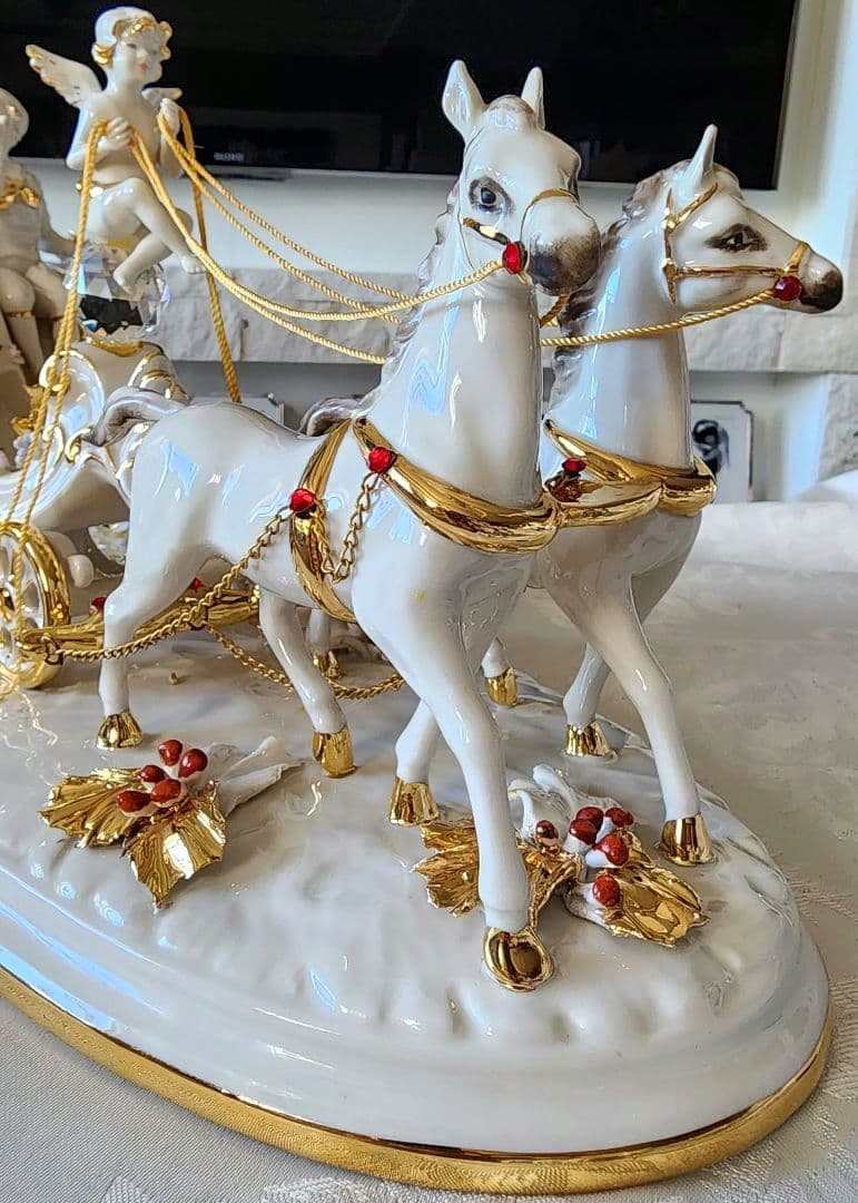 アンティーク イタリア カポデモンテ フィギュリン フィギュア リヤドロ 天使