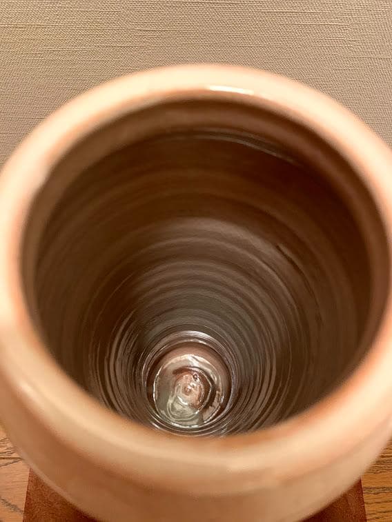 【新品未使用】紀州焼　黒潮窯　寒川八郎　大型花瓶　焼き物