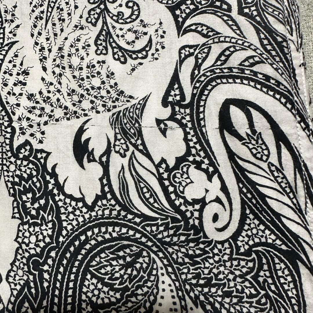 専用★メンズM✨ETRO エトロ　ペイズリー長袖総柄シャツ　ホワイト　白