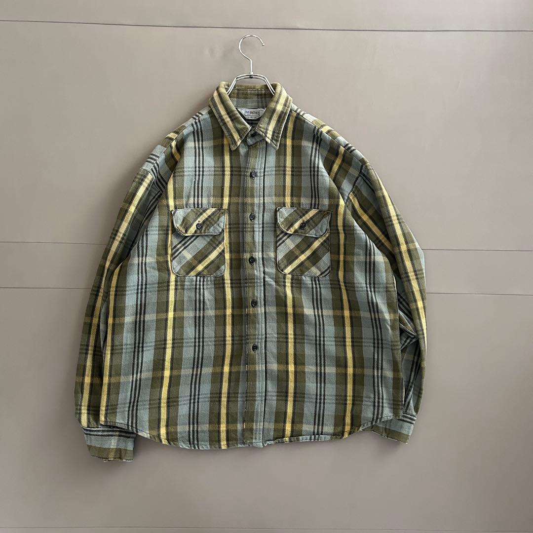 70-80s FIVE BROTHER USA製 フランネルシャツ XL