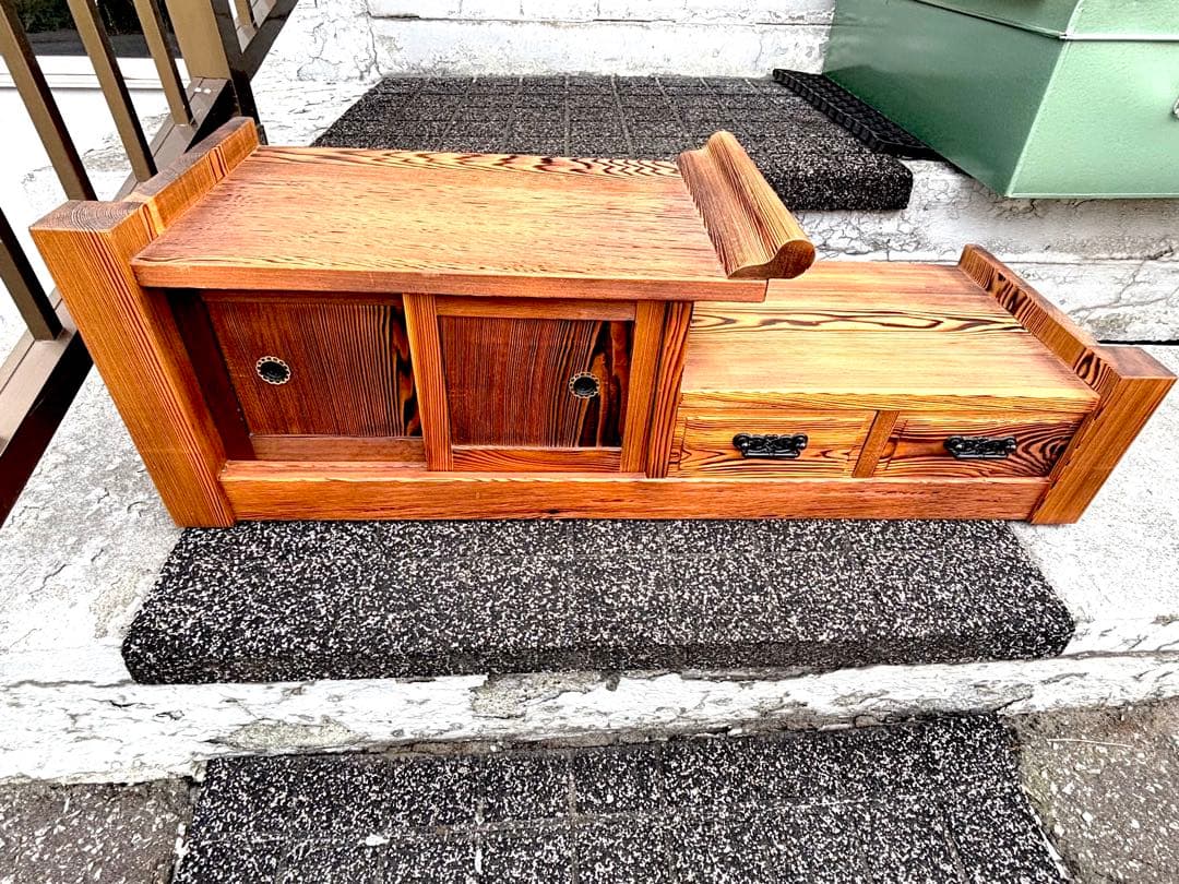 和風 和室 床の間 飾り台 天然木目 コンパクト 車中泊和室化