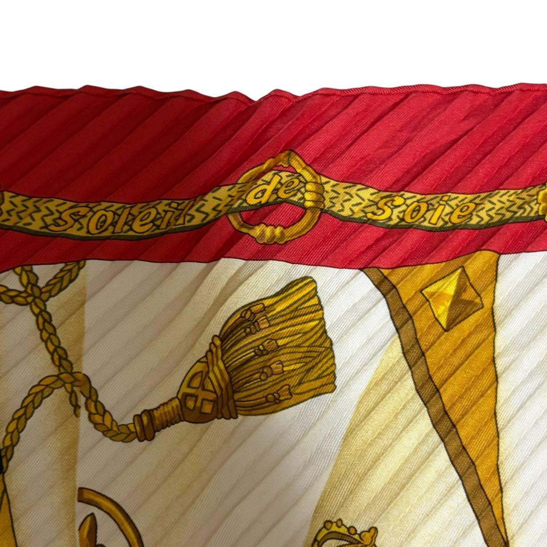 HERMES Soleil de Soie カレ90 プリセ シルクスカーフ