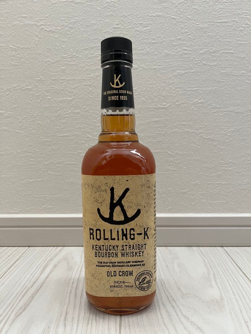 【新品未開栓】OLD CROW ROLLING-Kウイスキー　※ラベル剥がれあり