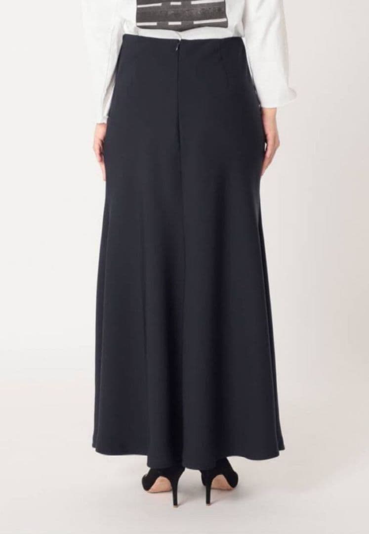 値下げ AP STUDIO SCENTOF ツイルフレアスカート 38 ネイビー