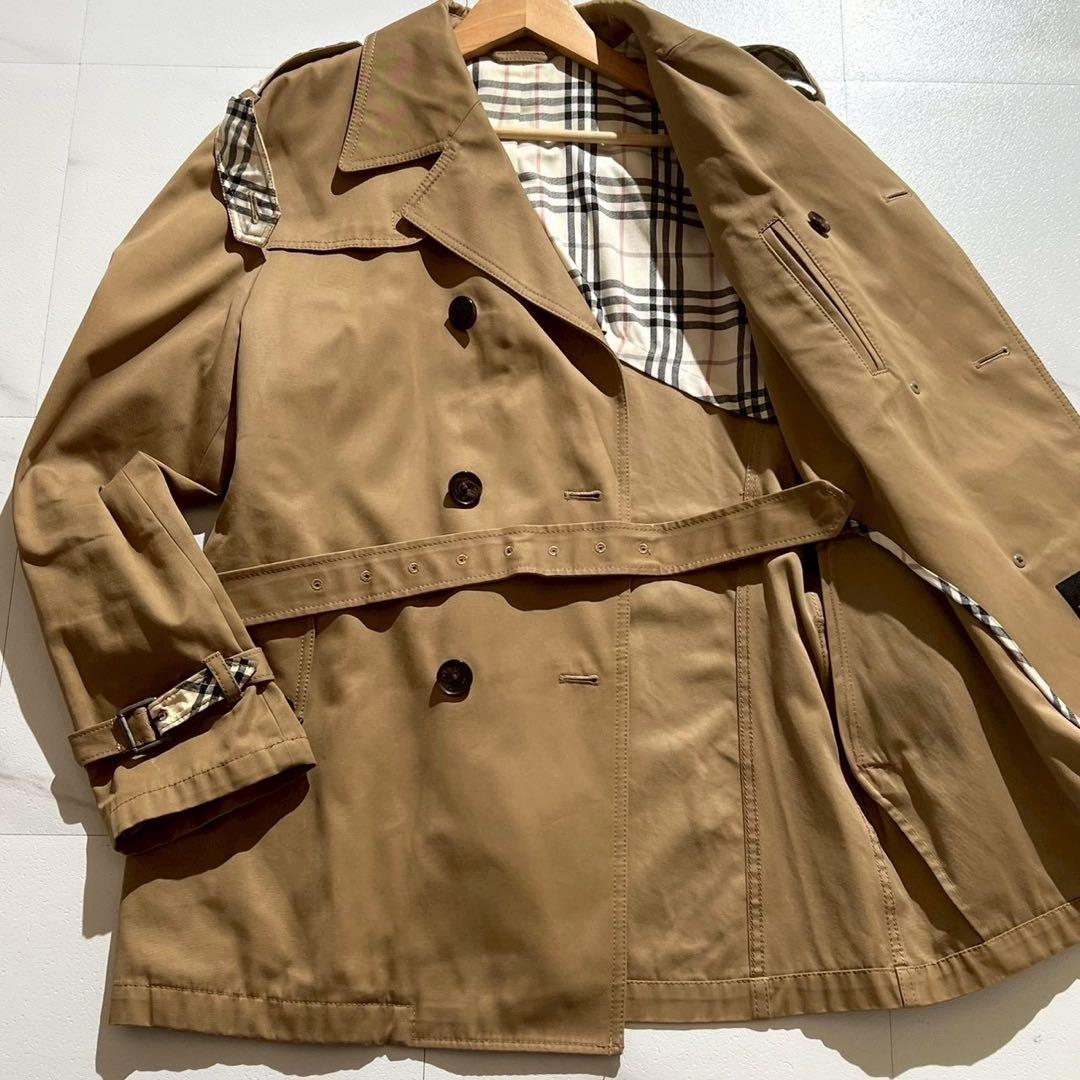 【美品✨】バーバリーブルーレーベル メンズ トレンチコート ベルト ノバチェック