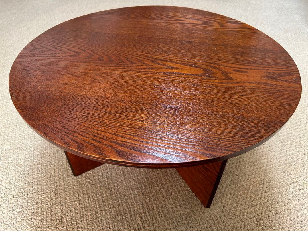 円形　木製60cmテーブル （丸） 新品未使用　ダークブラウン