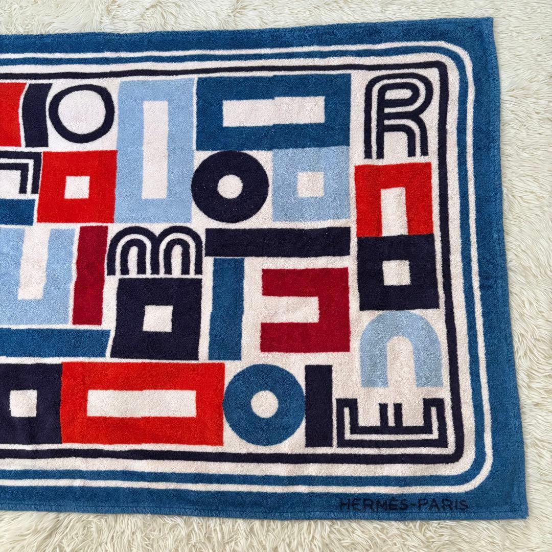 HERMES エルメス カレ タカン バスタオル ビーチタオル ブランケット