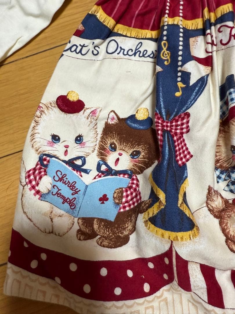 シャーリーテンプル キャットサーカスワンピースと麦わら帽子セット