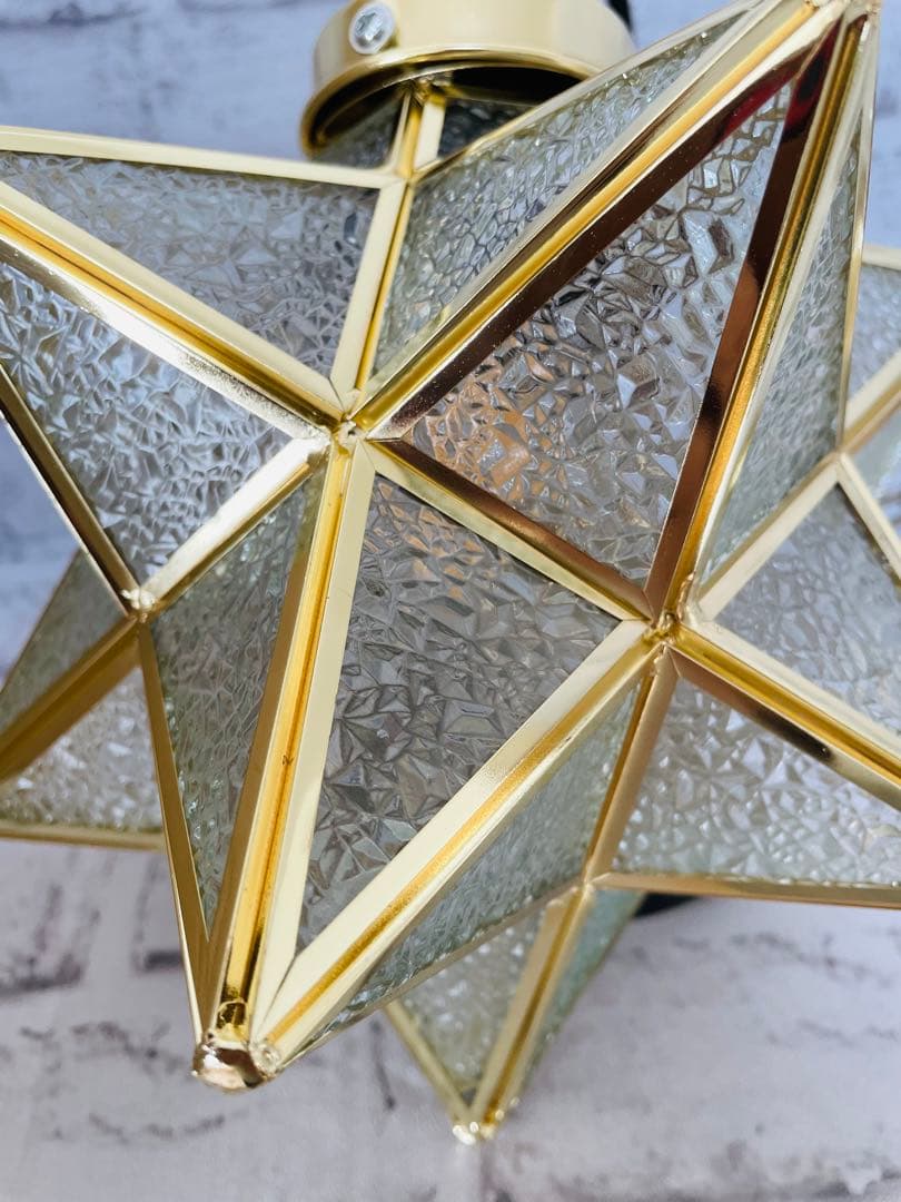 【ペンダントライト】 シーリング シェードランプ ガラス 北欧 星 電球 照明