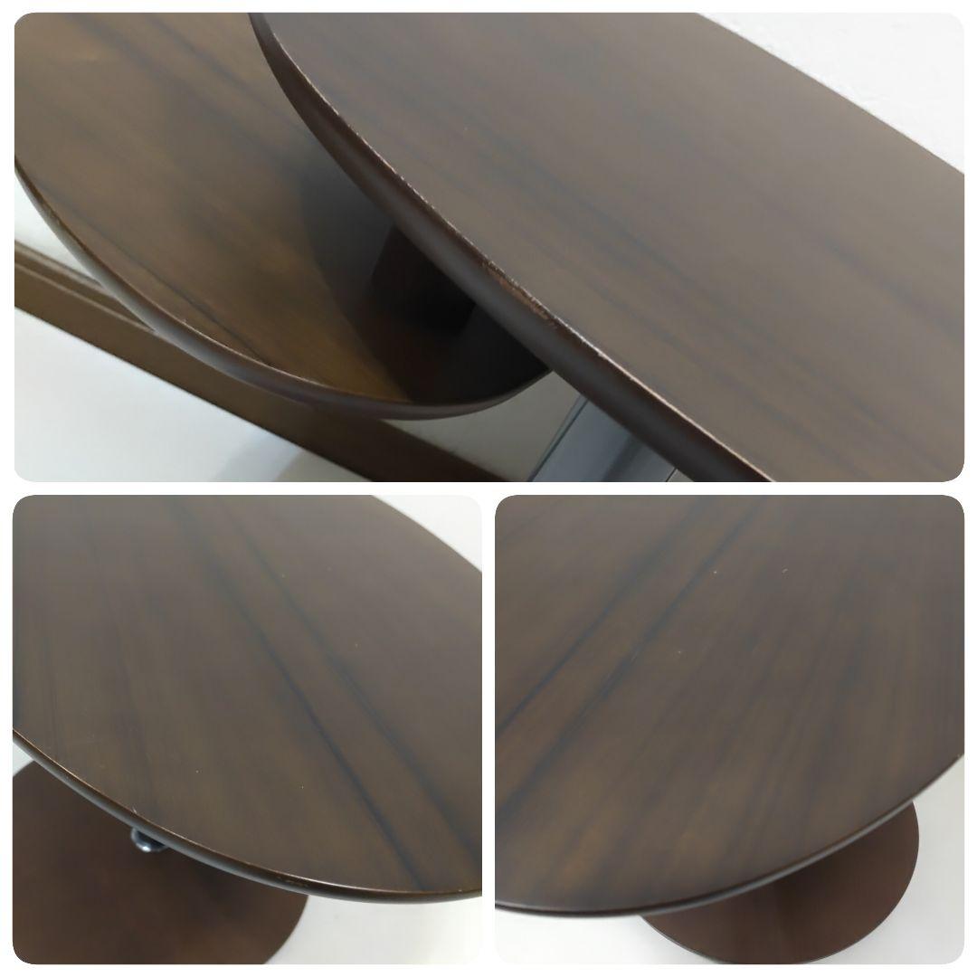 カリモク ウォールナット 昇降式サイドテーブル 回転機能付き/高機能テーブル