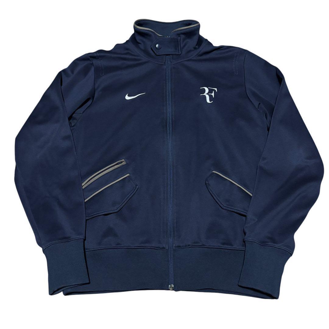 激レア NIKE ナイキ RFジャケット 2010全米 フェデラー ネイビー M
