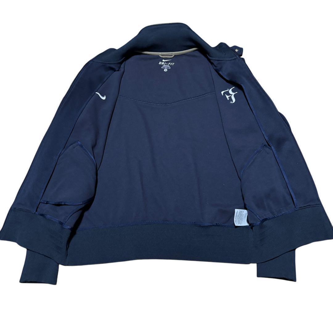 激レア NIKE ナイキ RFジャケット 2010全米 フェデラー ネイビー M