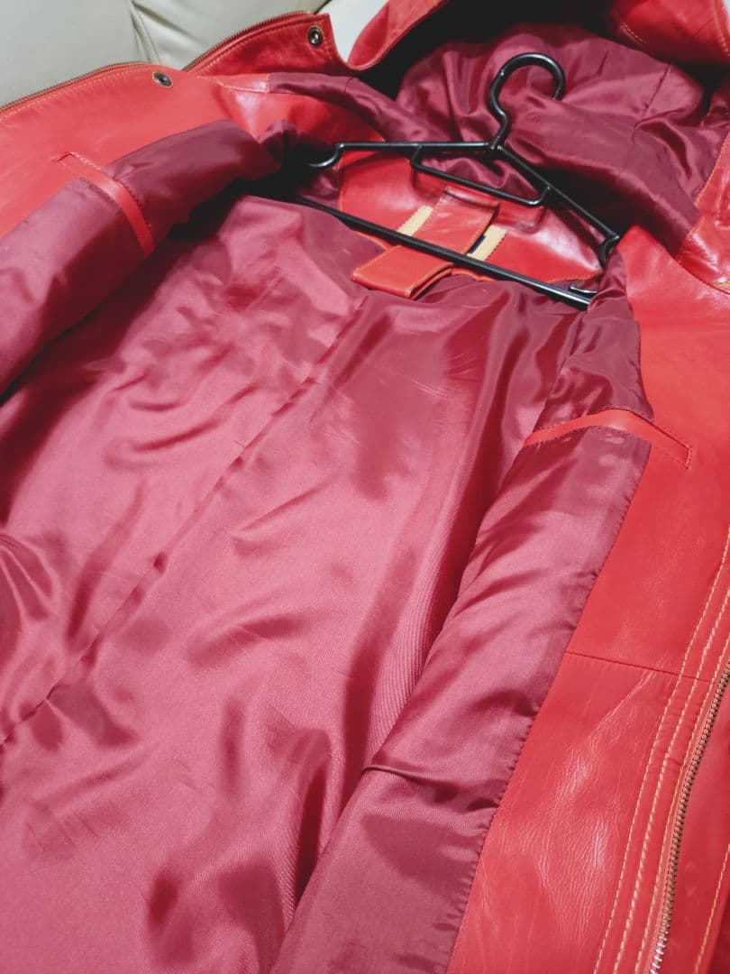 L＆KONDO ルコンド　マウンテンレザーパーカー　レッド