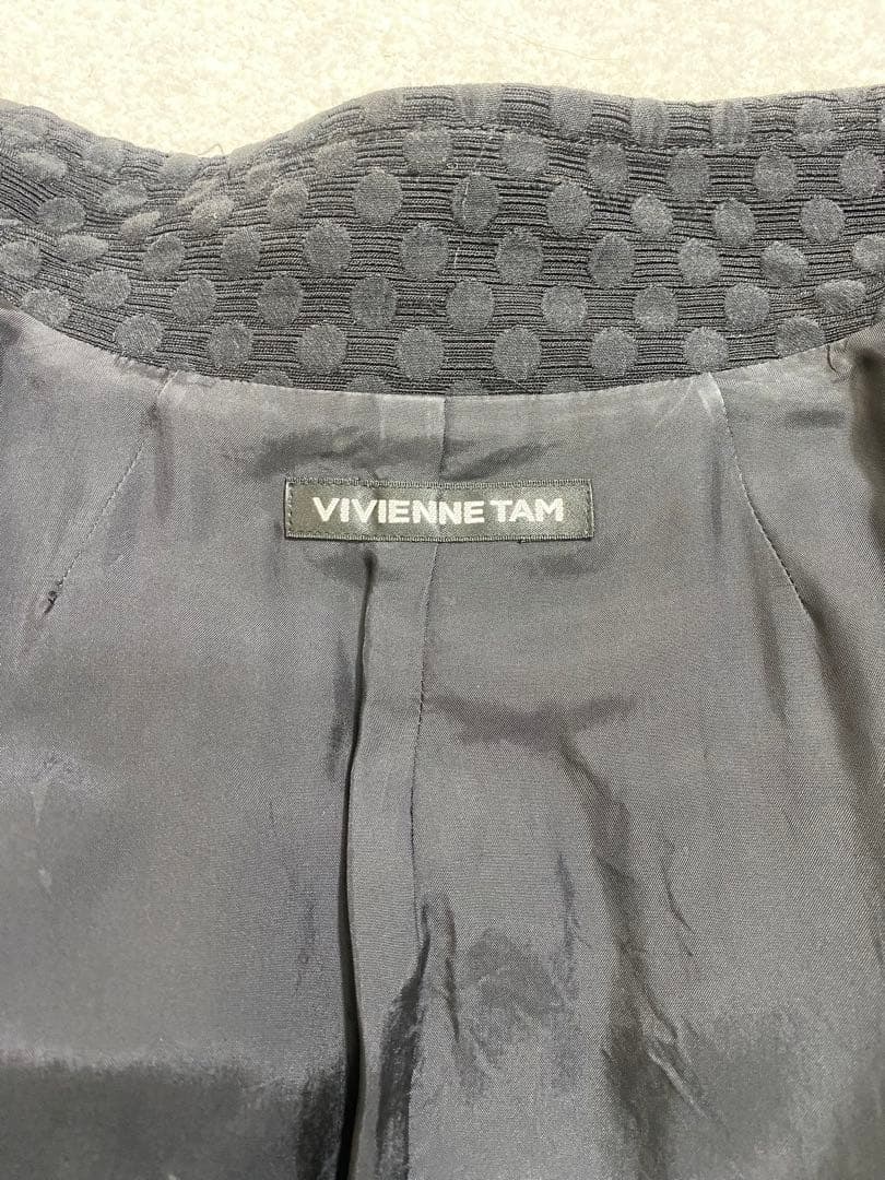 7010.VIVIENNE TAM マオカラー チャイナボタン スプリングコート