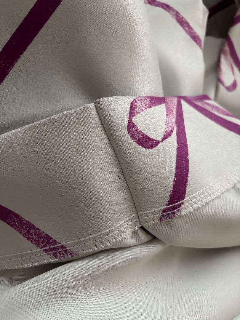 francfranc フランフラン　ドレープカーテン　リボンチェック　2SET