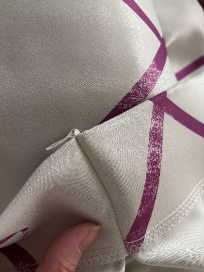 francfranc フランフラン　ドレープカーテン　リボンチェック　2SET