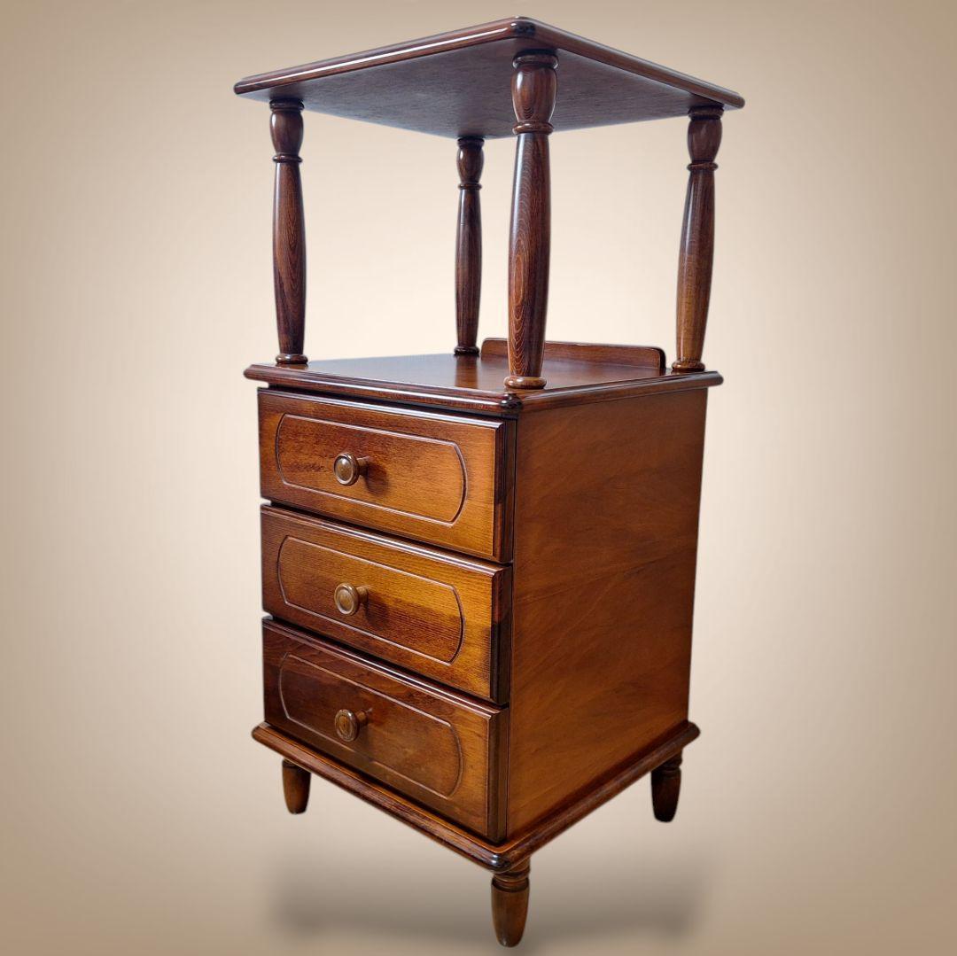 ニチハン 電話台 昭和レトロ アンティーク インテリア 木製 引き出し