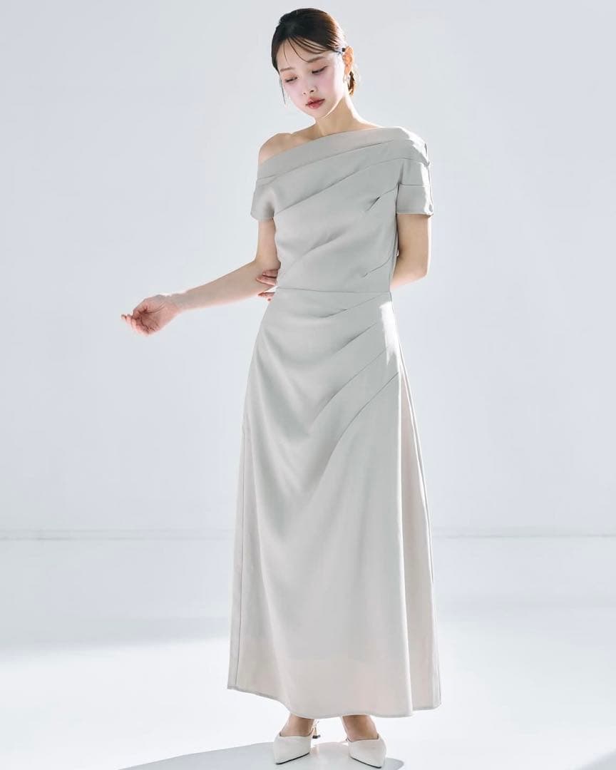 polaura ドレープワンショルダードレス